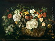 Flowers in a Basket, 1863 - Gustave Courbet