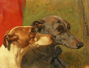 The Greyhounds 'Charley' and 'Jimmy' in an Interior - John Frederick Herring Snr