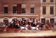 Royal Mail Coaches leaving the Angel Inn, 1827 - James Pollard