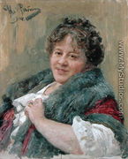 Portrait of Tatiana Olga Shchepkina-Kupernik (1874-1952) 1914 - Ilya Efimovich Efimovich Repin