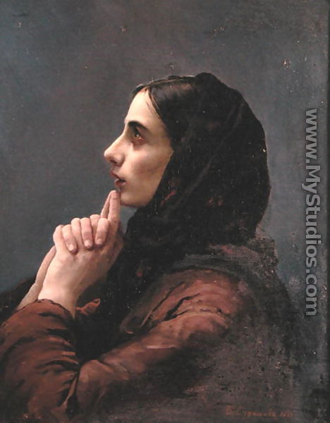 Young Woman at Prayer, 1879 - Vasilij Ivanovic Surikov