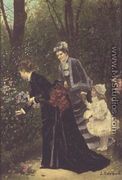 Young Women Picking Flowers, 1885 - Jean-Georges Beraud