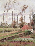 Landscape at Varengeville, Grey Weather, 1899 - Camille Pissarro