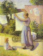Woman Hanging up the Washing, 1887 - Camille Pissarro