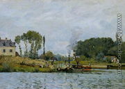 Boats at the lock at Bougival, 1873 - Alfred Sisley