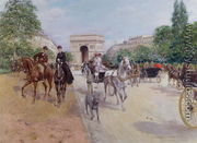 Riders and Carriages on the Avenue du Bois, c.1900 - Georges Stein