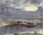 Barges on the Stour with Dedham Church in the Distance, 1811 - John Constable