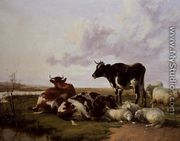 Cattle and Sheep Grazing - Thomas Sidney Cooper