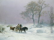 The wintry road to market - Thomas Sidney Cooper
