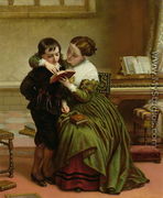 George Herbert and His Mother - Charles West Cope
