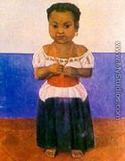 Girl With Coral Necklace - Diego Rivera