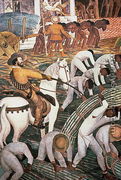 Slavery in the Sugar Plantation, Tealtenango, Morelos, from the series, History of Cuernavaca and Morelos, 1930-1 - Diego Rivera