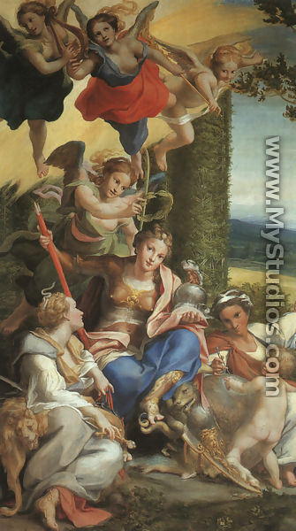 Allegory of the Virtues, c.1529-30 - Correggio (Antonio Allegri)