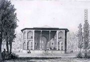Pavilion of the Eight Paradises, in Isfahan, from  Voyage Pittoresque' of Persia - Pascal Xavier  (after) Coste