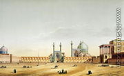 The Royal Palace and the Mesdjid-i-Shah, Isfahan, plate 6-7 from  Modern Monuments of Persia - Pascal Xavier  (after) Coste