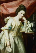 Portrait of a Lady with a Statuette of Cupid - Francis Cotes