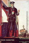 London Characters, The Conductor, Great Britain, 1919 - Edward Morant Cox