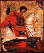 Icon of St. George and the Dragon - Cretan School