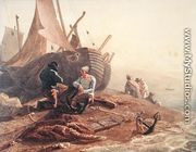 Fishermen Mending their Nets, 1811 - Joshua Cristall