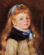 Mademoiselle Grimprel in a Blue Ribbon - Pierre Auguste Renoir