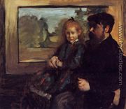 Henri Rouart and His Daughter Helene - Edgar Degas