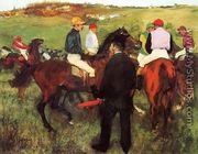 Racehorses at Longchamp I - Edgar Degas