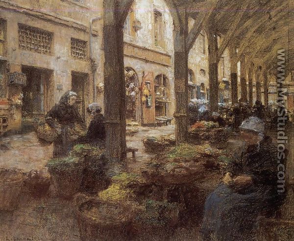 The Covered Vegetable Market, St Malo (no.2) - Léon-Augustin L