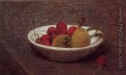 Still Life of Cherries and Almonds - Ignace Henri Jean Fantin-Latour