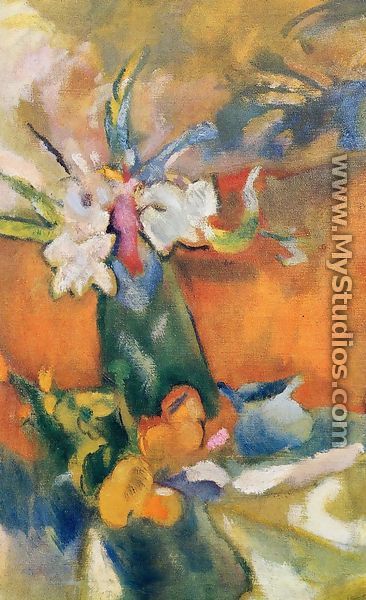 The Vase of Flowers - Jules Pascin
