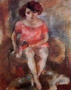 Woman in Red - Jules Pascin