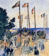 The Fourth of July by the Sea - Henri Edmond Cross