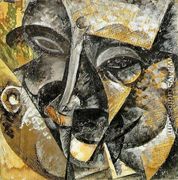 Dynamism of a man's head - Umberto Boccioni