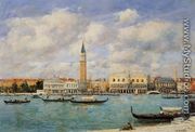Venice, the Campanile, View of Canal San Marco from San Giorgio - Eugène Boudin