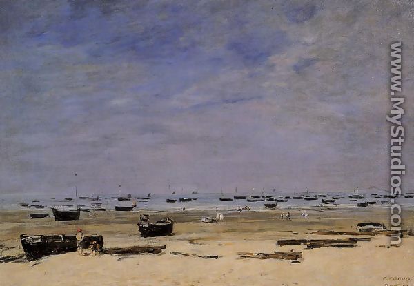 The Coastline at Berck at Low Tide - Eugène Boudin