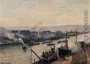 The Port of Rouen, Saint-Sever - Camille Pissarro