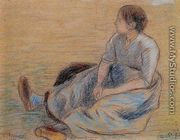 Woman Sitting on the Floor - Camille Pissarro
