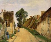 Village Street, Auvers-sur-Oise - Camille Pissarro
