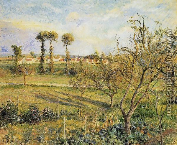 Sunset at Valhermeil, near Pontoise - Camille Pissarro