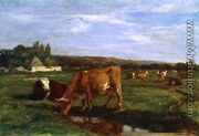Pasture in the Touques Valley - Eugène Boudin