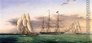 Ships off Castle Garden - James E. Buttersworth