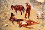 He Lay Where He Had Been Jerked, Still as a Log - Frederic Remington