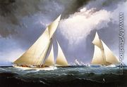 Mayflower Leading Puritan, America's Cup Trial Race, 1886 - James E. Buttersworth