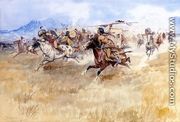 The Battle Between the Blackfeet and the Piegans - Charles Marion Russell