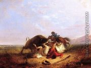 Pierre and the Buffalo - Alfred Jacob Miller