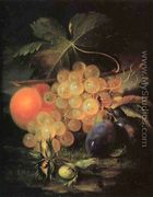 Still Life with Plum and Peach - George Forster