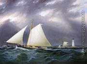 The Match between the Yachts Vision and Meta - Rough Weather - James E. Buttersworth