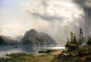 Landscape with Lake and Mountains - Herman Herzog