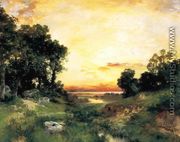Sunset, Long Island Sound - Thomas Moran