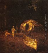 The Canoe Builders - Ralph Albert Blakelock