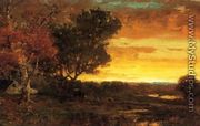 An Autumn Farmscape at sunset - George Herbert  McCord